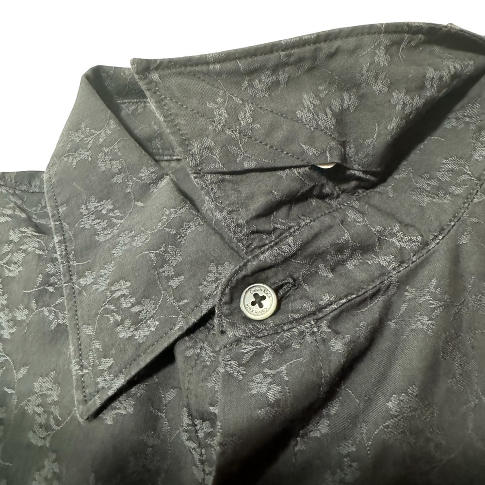 Calvin klein (EUC) 100% Cotton Men’s Long Sleeve Button Up Shirt, Size Large - Picture 6 of 10